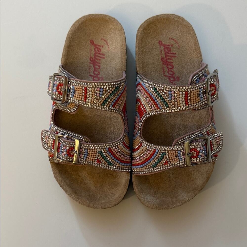 Jellypop Beaded Sandals KIds SZ 12 NEW!